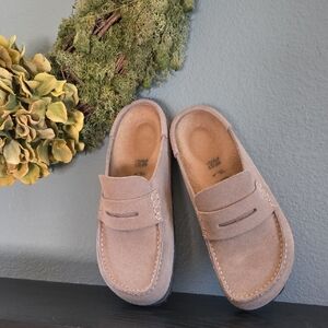 Tan Suede Slip-On Loafers